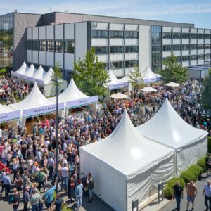 Employees and customers celebrate