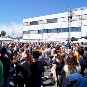 Employees and customers celebrate