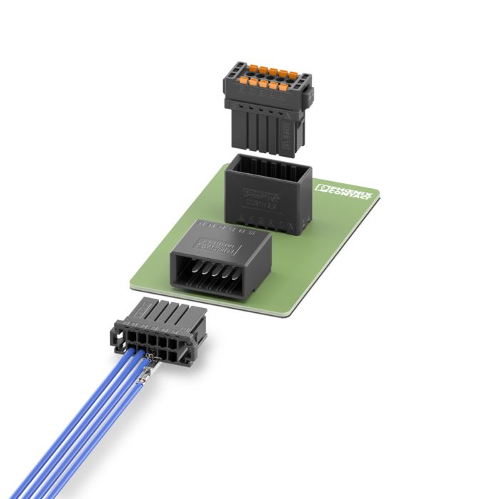 Conector cable a placa de la serie D31 con conexión crimpada
