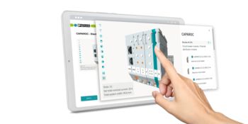 Personne devant le moniteur avec le configurateur CAPAROC à l'écran