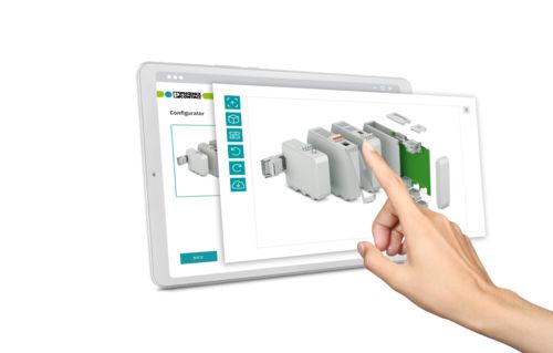 Configurator for electronics housings on a tablet