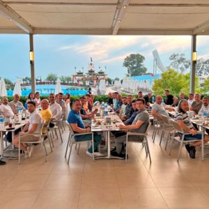Employees and customers celebrate
