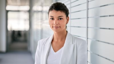 Woman in a building