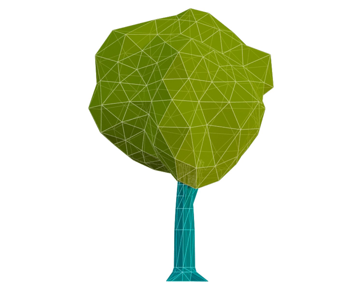 Tree with digital lines for intelligent environmental management