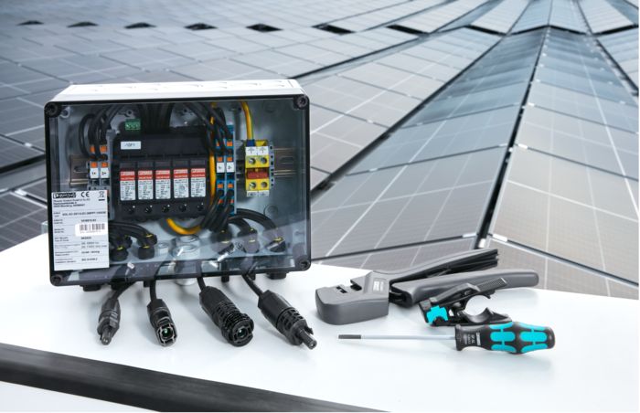 Product example of photovoltaic connectors in use