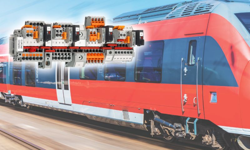 Terminal blocks for rail vehicles