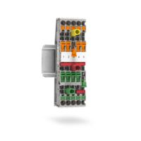 Disconnect terminal blocks and knife-disconnect terminal blocks with double disconnect zone and multiple function shafts