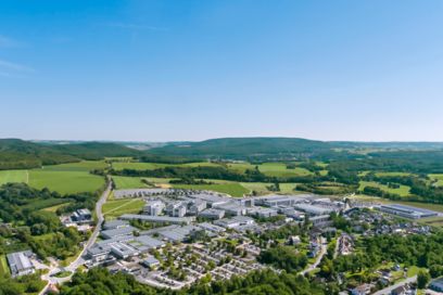 The Phoenix Contact location in Blomberg, Germany from a bird's eye view