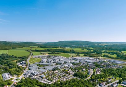 The Phoenix Contact location in Blomberg, Germany from a bird's eye view