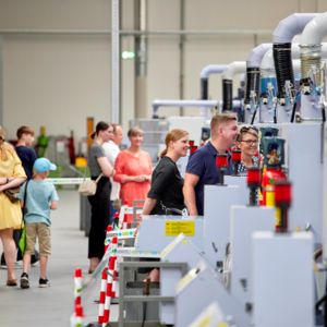 Employees and customers celebrate