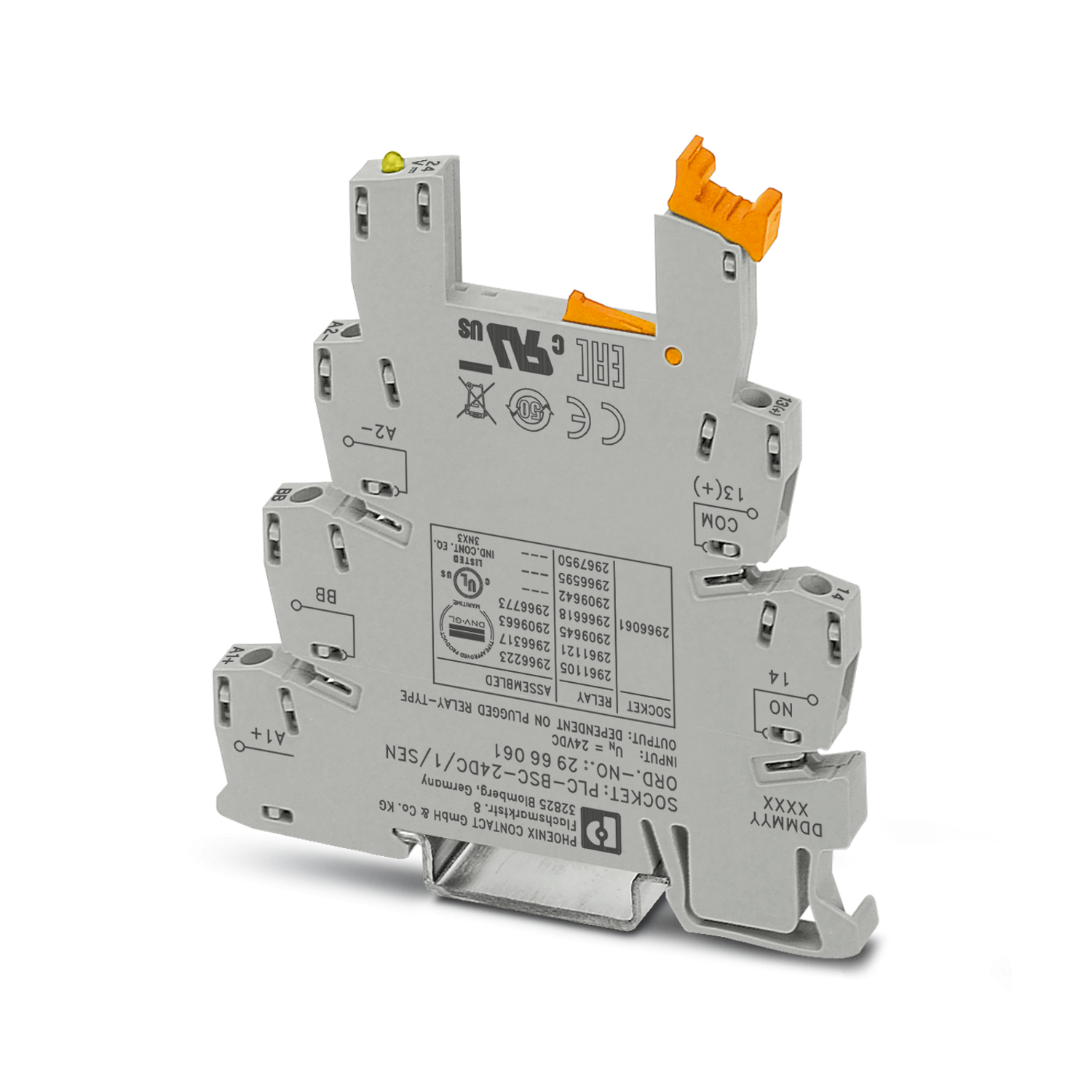 Prise Phoenix Contact PLC-BSP-24DC/1/SEN Avec Relais - Occasion - Garantie 30 Jours
