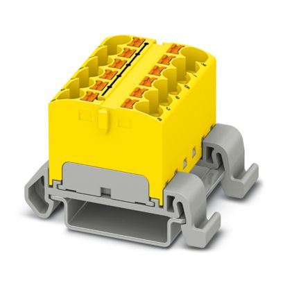 PTFIX 12X4-NS35A YE - Distribution block (3273686)