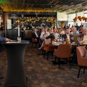 Employees and customers celebrate