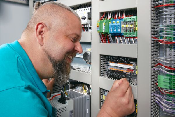Connection of Push-X terminals in the control cabinet by an electrically skilled person