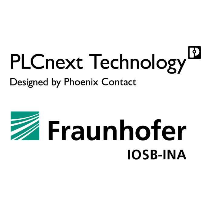 Logotipos de PLCnext Technology y Fraunhofer IOSB-INA