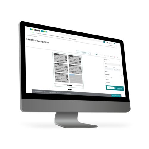 MARKING Configurator aperto sul monitor del PC