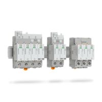 The VALVETRAB Safe Protection Plus product family on a DIN rail