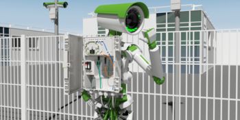 Robot with camera head