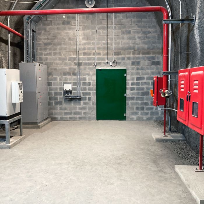 Boîtiers Dali dans les locaux techniques des tunnels