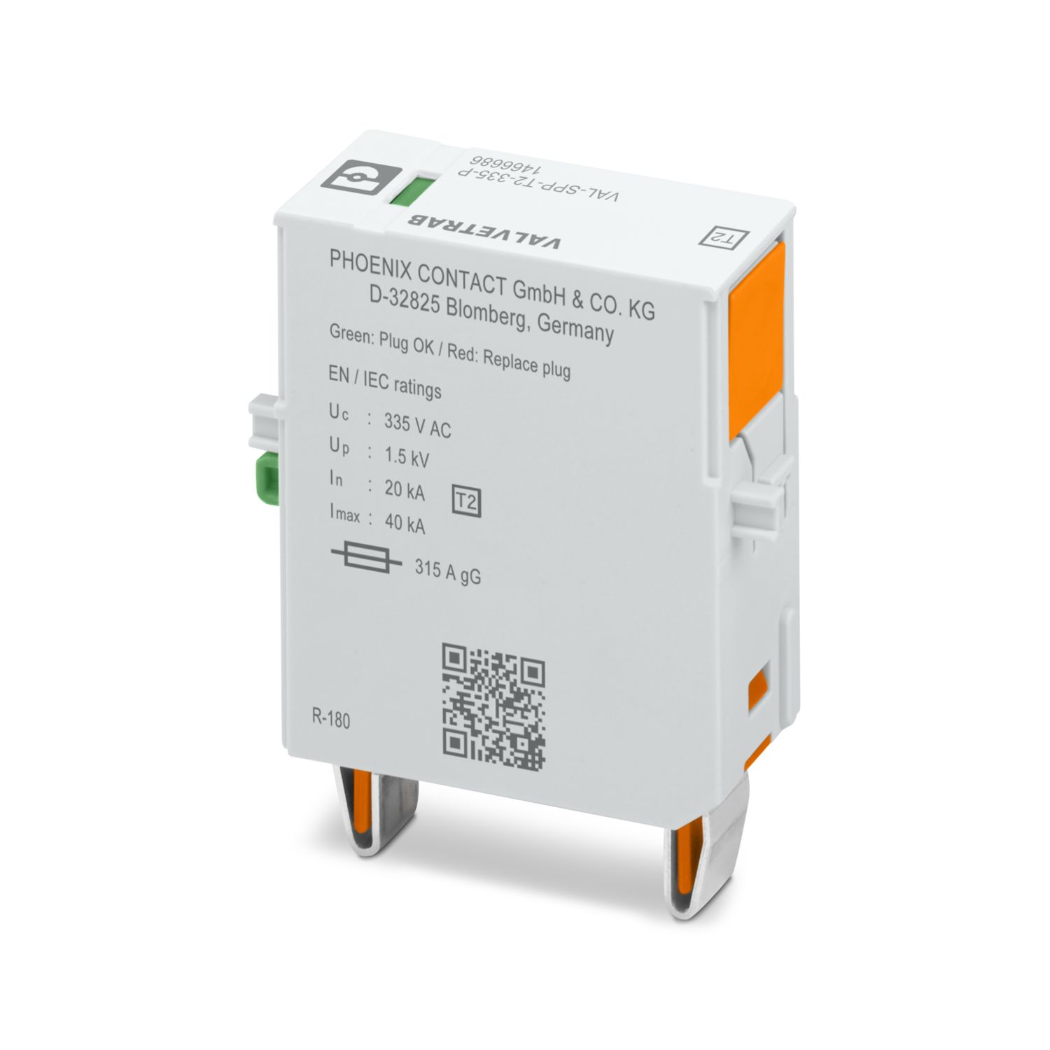 VAL-SPP-T2-335-1+1-UT - Type 2 surge arrester - 1466589 VAL-SPP-T2-335-1+1-UT - Type 2 surge arrester - 1466589