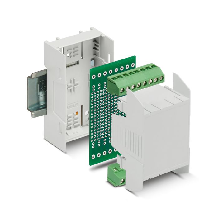 Exploded view of an electronics housing