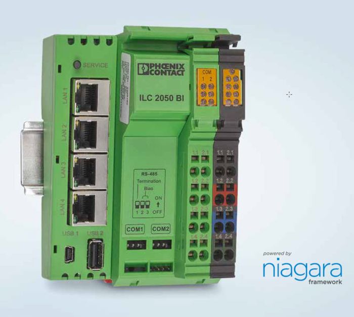 Phoenix Contact’s ILC 2050 BI industrial Niagara controller