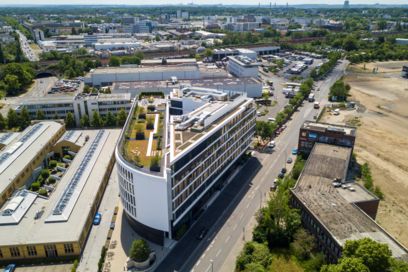 Vogelperspektive auf das Gebäude