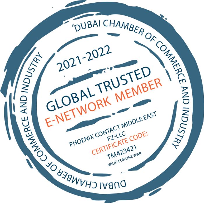 Phoenix Contact Middle East received the label “Global Trusted E-Network Member”