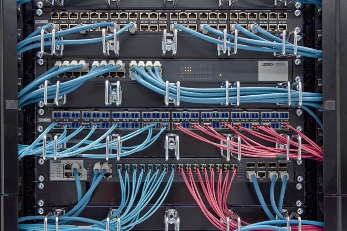 19 server cabinet close-up