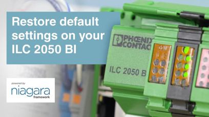 Resetting the ILC 2050 BI to factory default