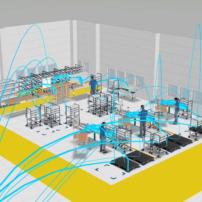 Esempio di pianificazione in fabbrica con il software visTABLE®