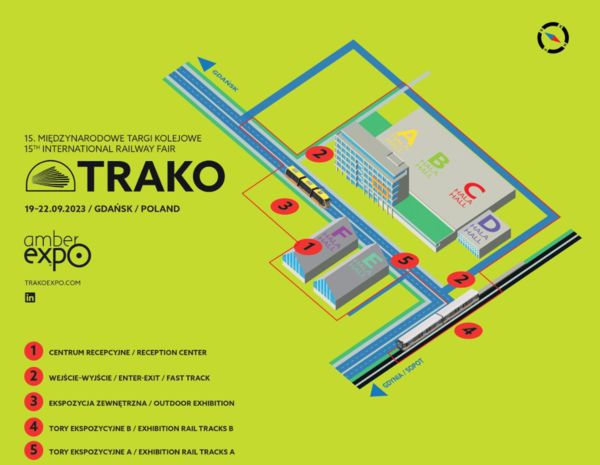 15 Międzynarodowe Targi Kolejowe TRAKO - Mapa Miejsca