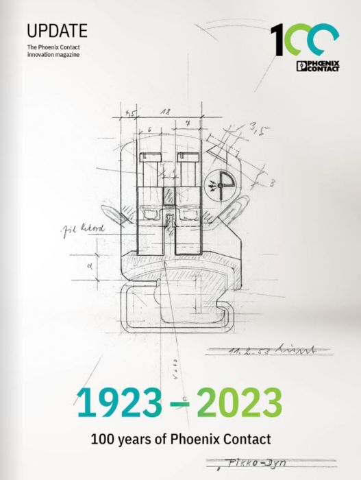 UPDATE 2023 Issue 3 cover, featuring a vintage-looking engineering drawing