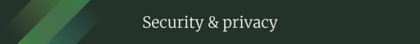 FAQ Security & privacy