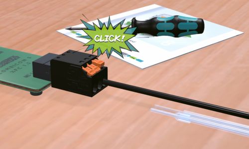 PCB connector with Push-X technology