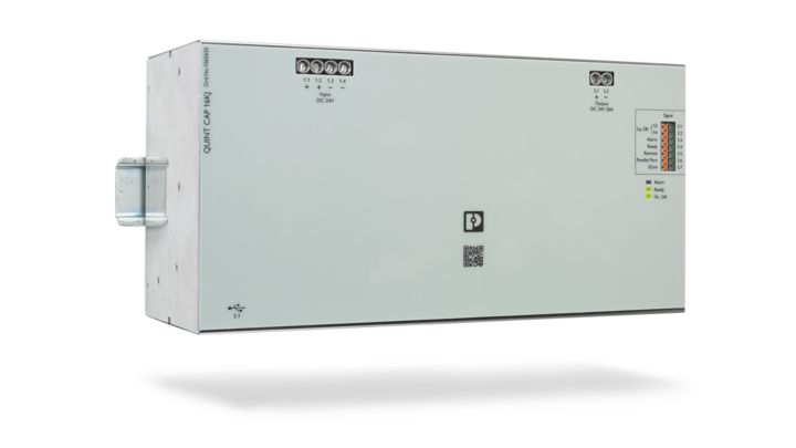 DC UPS with integrated capacity for cyclical failures of up to several minutes