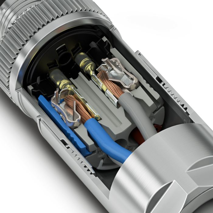 M12-Steckverbinder mit Push-Lock-Anschluss