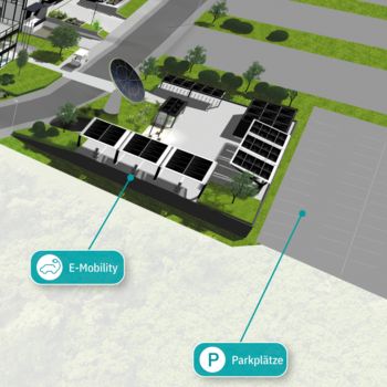Parcheggi con colonnine di ricarica per auto elettriche presso il Parco All Electric Society