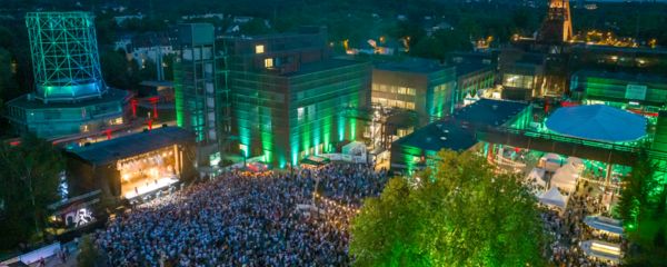 Aerial photo of the 100 Years Festival in Essen
