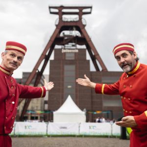 Employees and customers celebrate