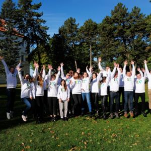 Employees and customers celebrate