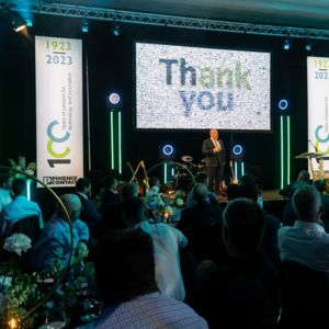 Employees and customers celebrate
