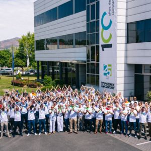 Employees and customers celebrate