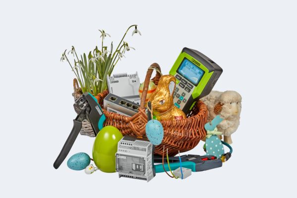 Der Osterhase hat mit Phoenix Contact einen Korb mit Überraschungen gemacht.
