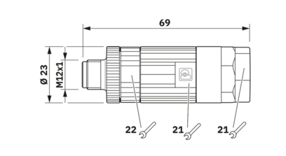 电源连接器-SACC-M12MST-4PL-CM M