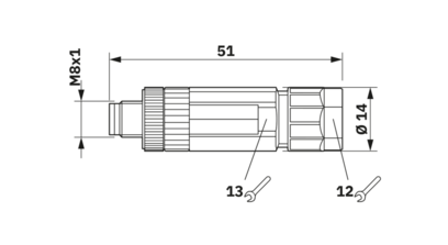 连接器-SACC-M 8MS-4PL-M