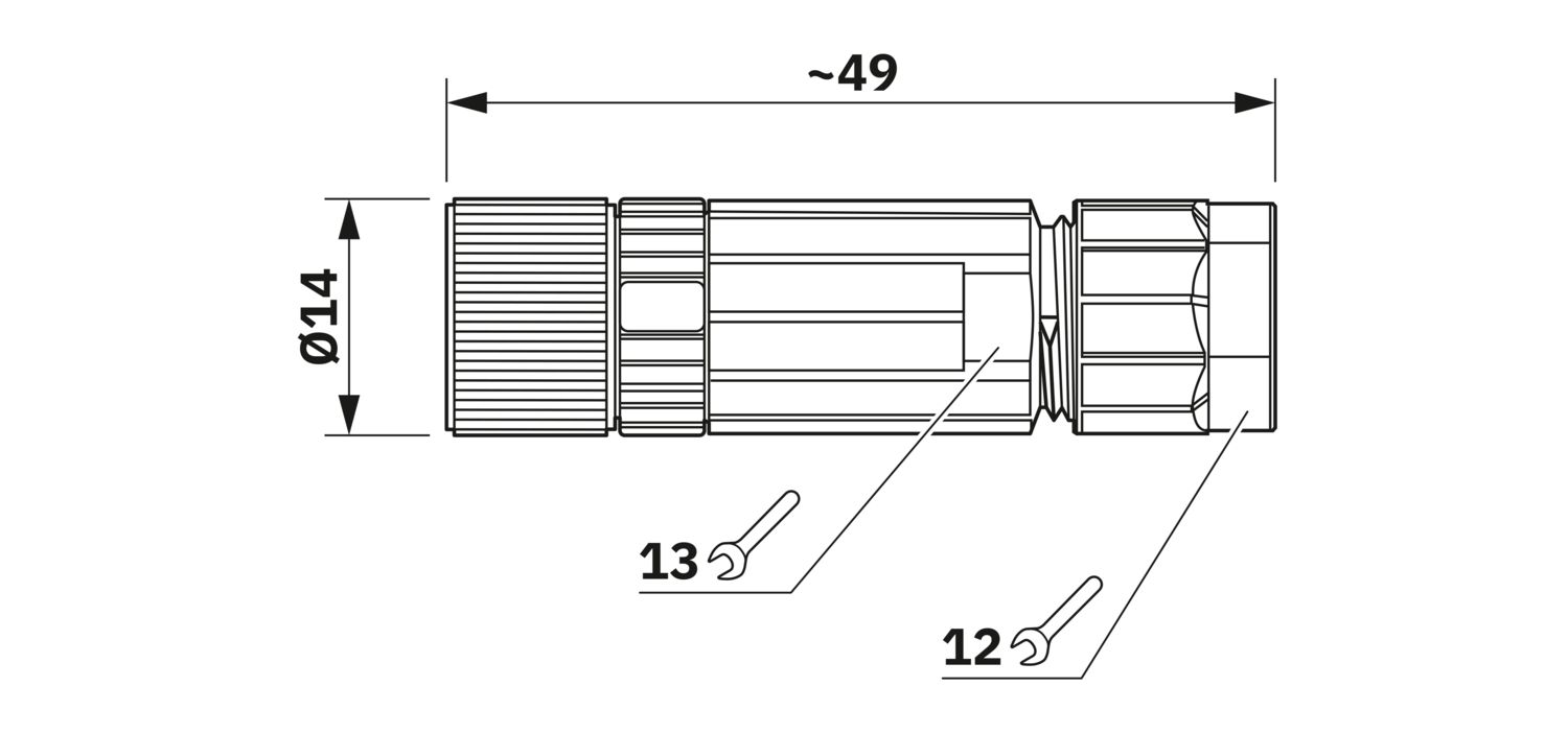 SACC-M 8FS-3PL-M - Connector - 1482523 | Phoenix Contact SACC-M 8FS-3PL-M - Connector - 1482523 | Phoenix Contact