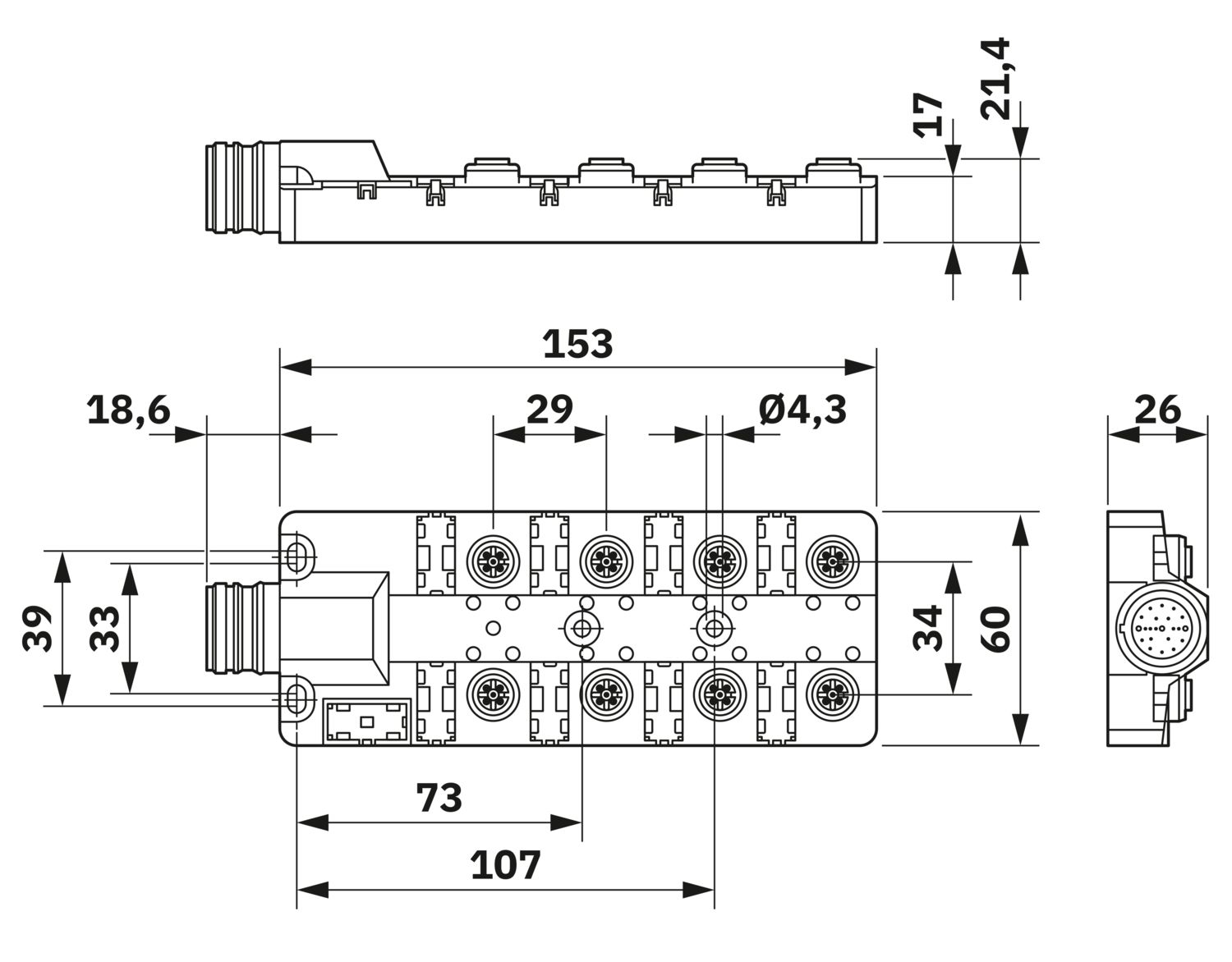 SACB-8/16-L-M23 180 HD - Distributor box - 1526859 | Phoenix SACB-8/16-L-M23 180 HD - Distributor box - 1526859 | Phoenix