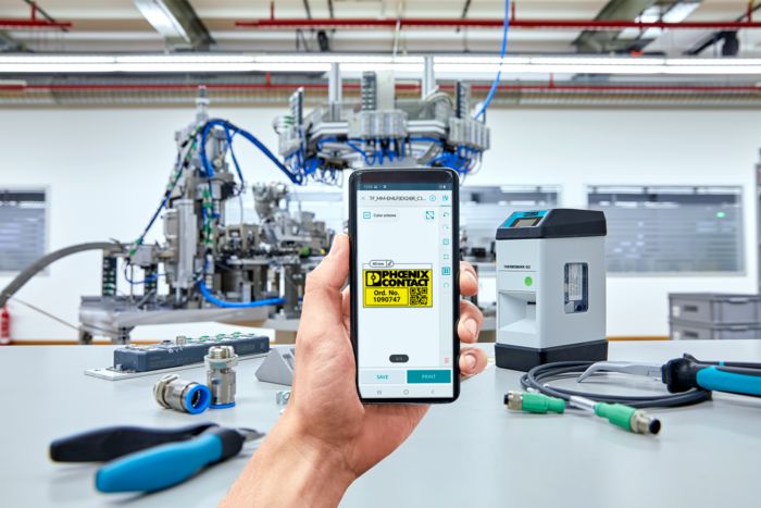User creating marking material with the MARKING system app