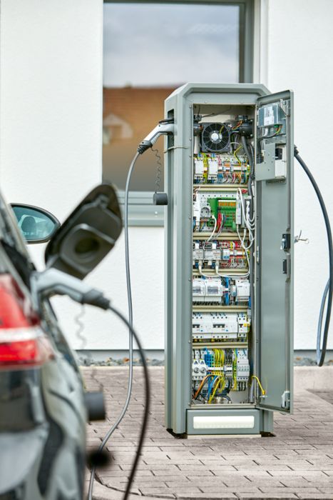 Surge protection for charging infrastructure in an open charging station
